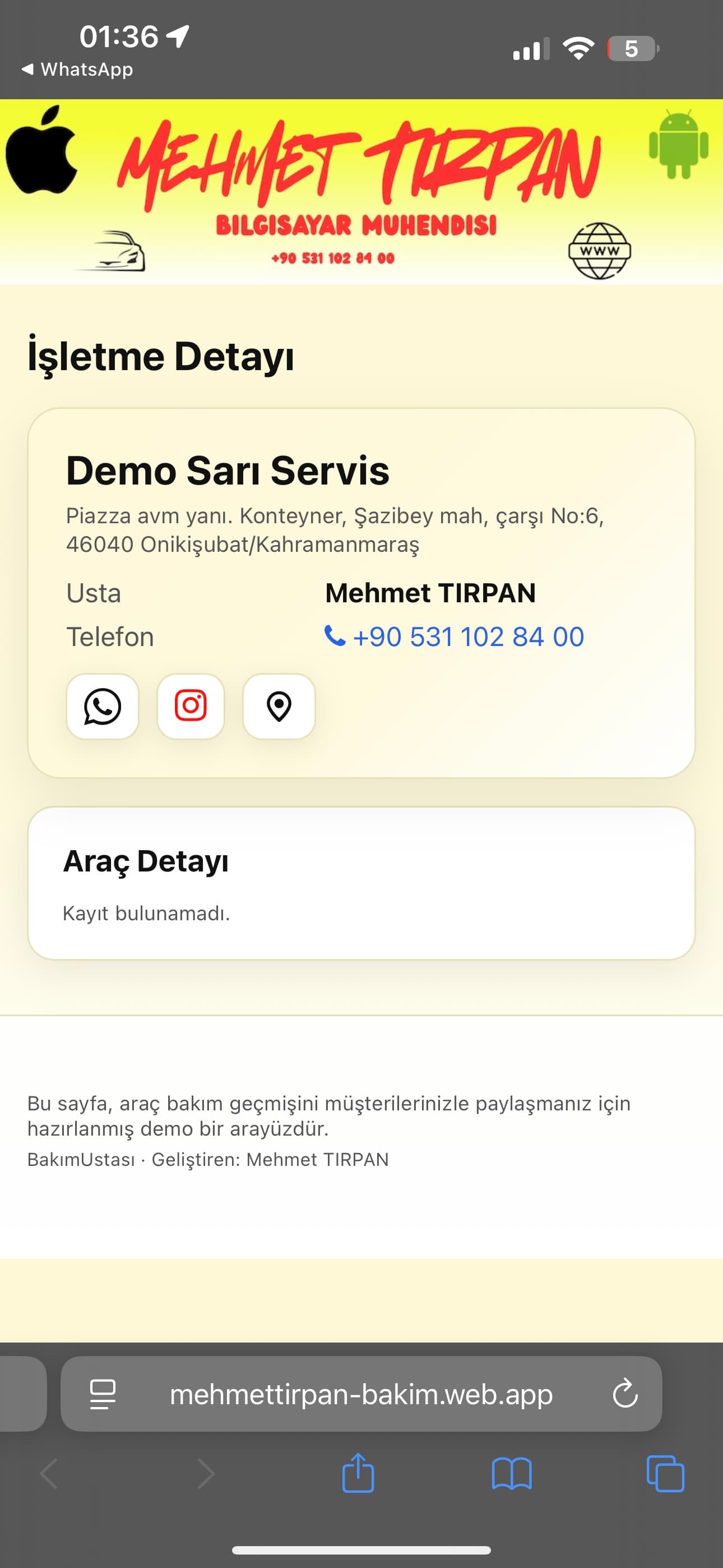 Bakım Ustası Web Ekran 4