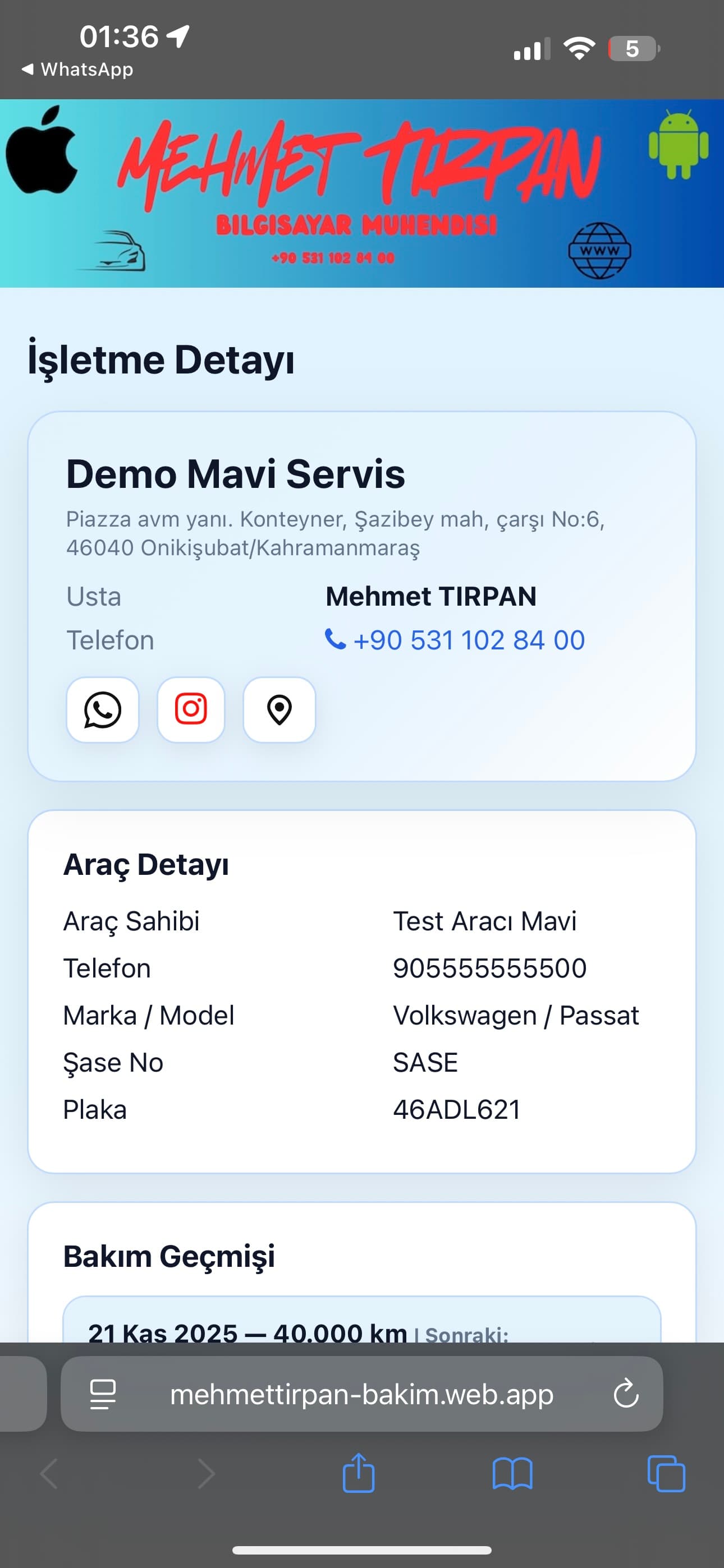 Bakım Ustası Web Ekran 7